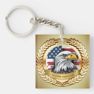 250th Anniversary USA Patriotic | 1776–2026 Key Ring