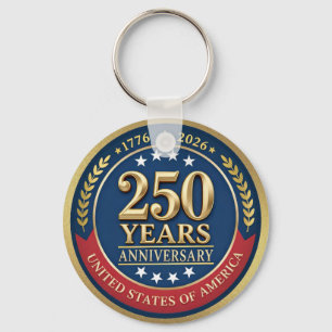 250th Anniversary USA Patriotic   1776–2026 Key Ring