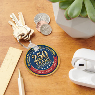 250th Anniversary USA Patriotic   1776–2026 Key Ring