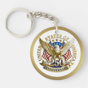 250th Anniversary USA Patriotic   1776–2026 Key Ring
