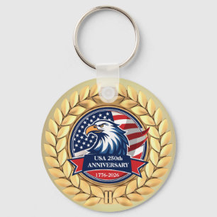 250th Anniversary USA Patriotic   1776–2026 Key Ring