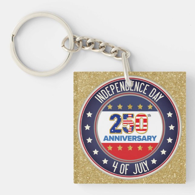 250th Anniversary USA Patriotic | 1776–2026 Key Ring (Front)