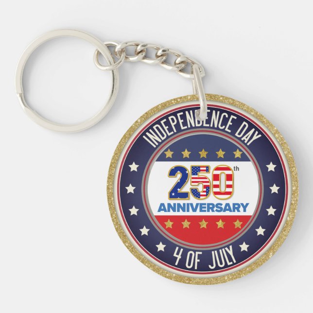 250th Anniversary USA Patriotic | 1776–2026 Key Ring (Front)