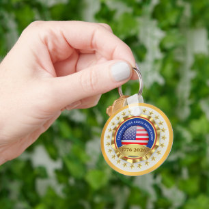 250th Anniversary USA Patriotic 1776–2026 Key Ring