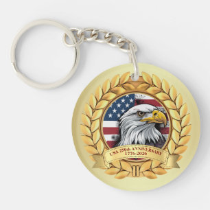 250th Anniversary USA Patriotic   1776–2026 Key Ring