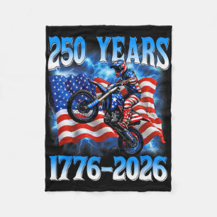 250th Anniversary Usa Patriotic 250 Years 4th July Fleece Blanket