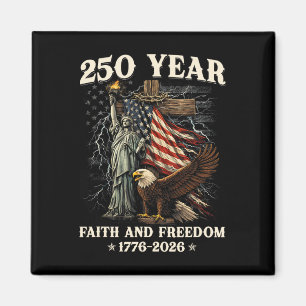 250th Anniversary Usa Patriotic 250 Years American Magnet
