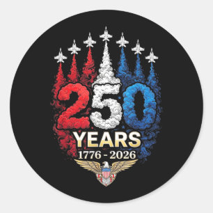 250th Anniversary Usa Patriotic 250 Years Classic Round Sticker