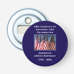 250th Anniversary USA Patriotic American Flags Bottle Opener
