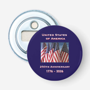 250th Anniversary USA Patriotic American Flags Bottle Opener