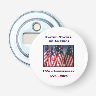 250th Anniversary USA Patriotic American Flags Bottle Opener