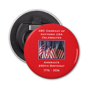 250th Anniversary USA Patriotic American Flags Bottle Opener