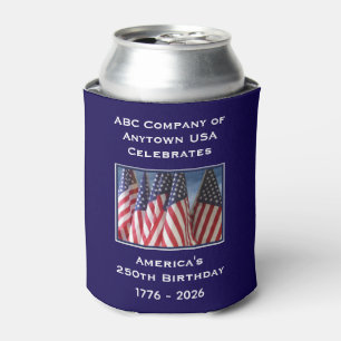 250th Anniversary USA Patriotic American Flags Can Cooler