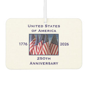 250th Anniversary USA Patriotic American White Car Car Air Freshener