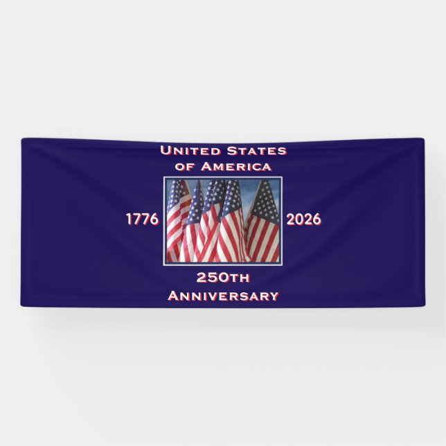 250th Anniversary USA Patriotic  Banner (Horizontal)
