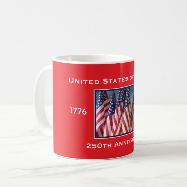 250th Anniversary USA Patriotic  Coffee Mug (Front Left)