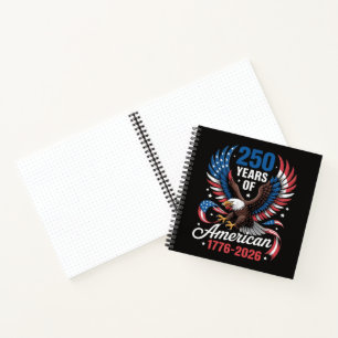 250th Anniversary USA Patriotic Eagle 250 Years  Notebook