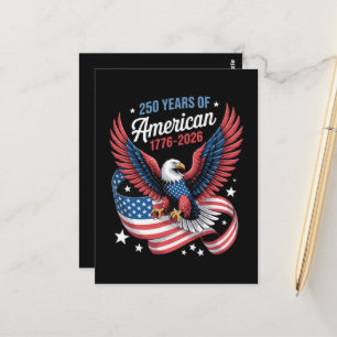 250th Anniversary USA Patriotic Eagle Postcard