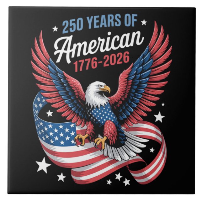 250th Anniversary USA Patriotic Eagle Tile (Front)