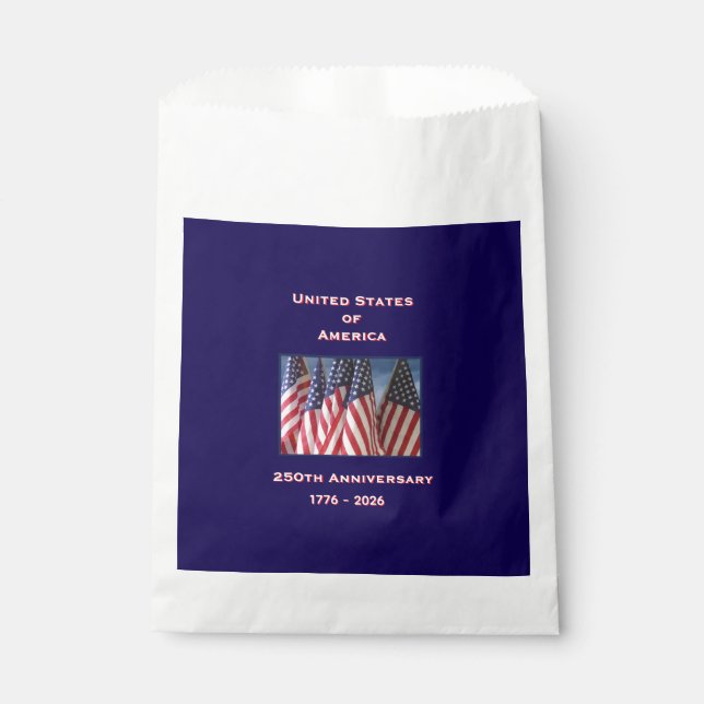 250th Anniversary USA Patriotic  Favour Bags (Front)