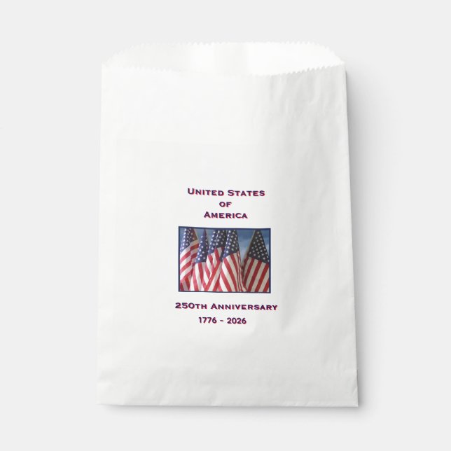250th Anniversary USA Patriotic  Favour Bags (Front)