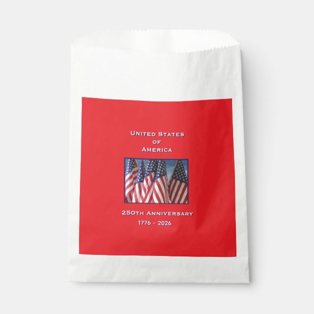 250th Anniversary USA Patriotic  Favour Bags (Front)