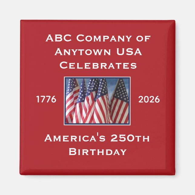 250th Anniversary USA Patriotic Flags  Magnet (Front)