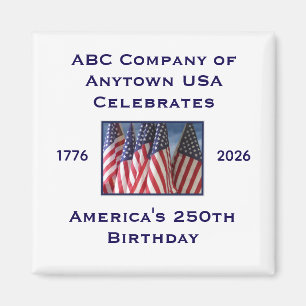 250th Anniversary USA Patriotic Flags  Magnet