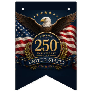 250th Anniversary USA Patriotic Keepsake Bunting