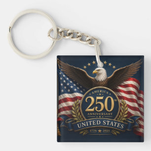 250th Anniversary USA Patriotic Keepsake Key Ring