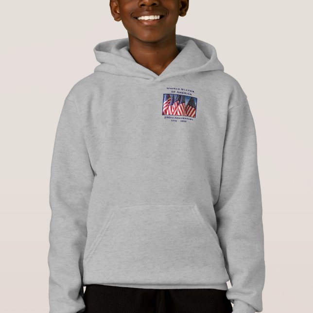 250th Anniversary USA Patriotic Pullover Hoodie (Front)