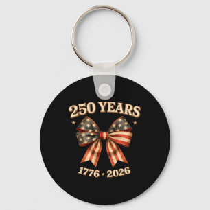 250th Anniversary Usa Patriotic Red White And Blue Key Ring