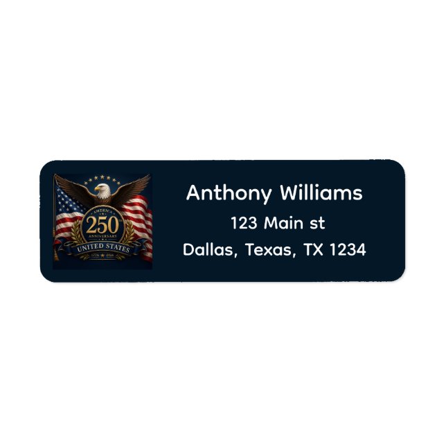 250th Anniversary USA Patriotic Return Address (Front)