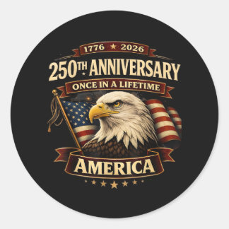 250th Anniversary USA Shirt 250th America Classic Round Sticker