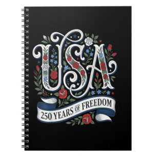 250th Anniversary USA Shirt Women Patriotic 4th of Notebook
