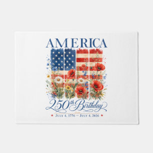 250th Anniversary USA Women 4th of July America 25 Doormat