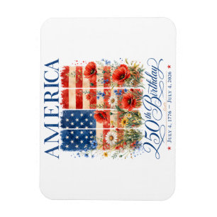 250th Anniversary USA Women 4th of July America 25 Magnet
