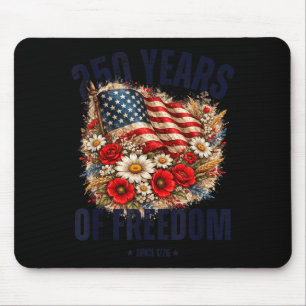250th Anniversary Usa Women Patriotic 4th Of July Mouse Mat