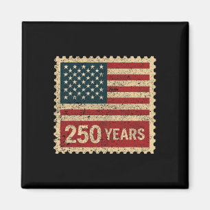 250th Anniversary Vintage 250 Years American Flag Magnet