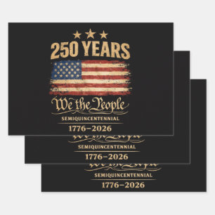 250th anniversary wrapping paper sheet