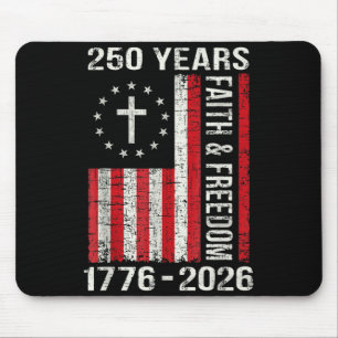 250th birthday 250 years faith and freedom cross mouse mat