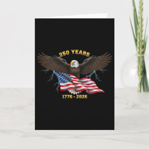 250th Birthday 250 Years Usa 1776 2026 Card