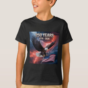 250th Birthday Freedom Flag Majestic Eagle 1776-20 T-Shirt