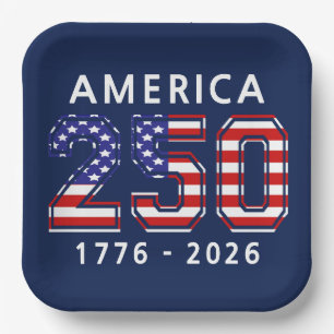 250th Birthday of the United States Paper Plate
