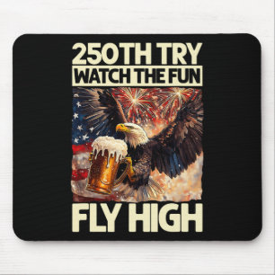 250th Birthday Party With Beer And Eagle Costume Mouse Mat