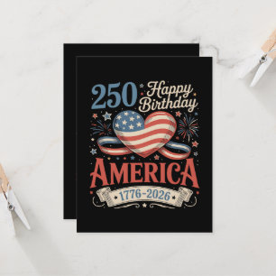 250th Birthday USA 250 Years Invitation
