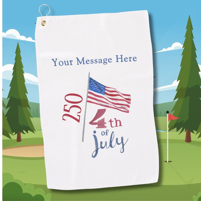 250th July 4th USA Anniversary  Golf Towel (Creator Uploaded)