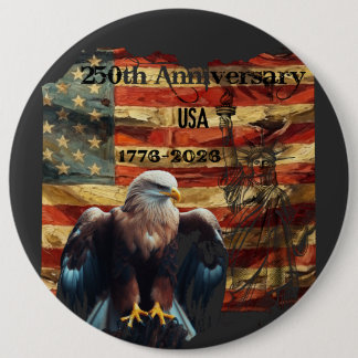 250th United States Semiquincentennial 6 Cm Round Badge