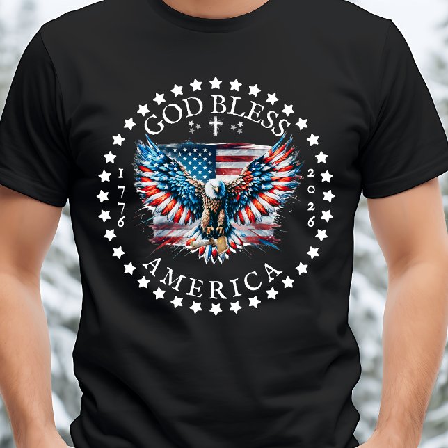 250th US Anniversary Men God Bless America  Tri-Blend Shirt (Creator Uploaded)