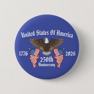 250th USA Anniversary 4th Of July Independence Day 6 Cm Round Badge